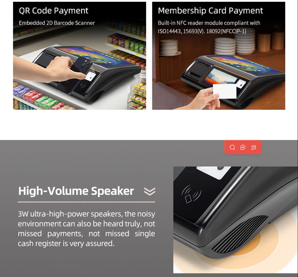 SN-D3 All-in-One POS Terminal with printer built-in — Ultimate Integration Zero Clutter