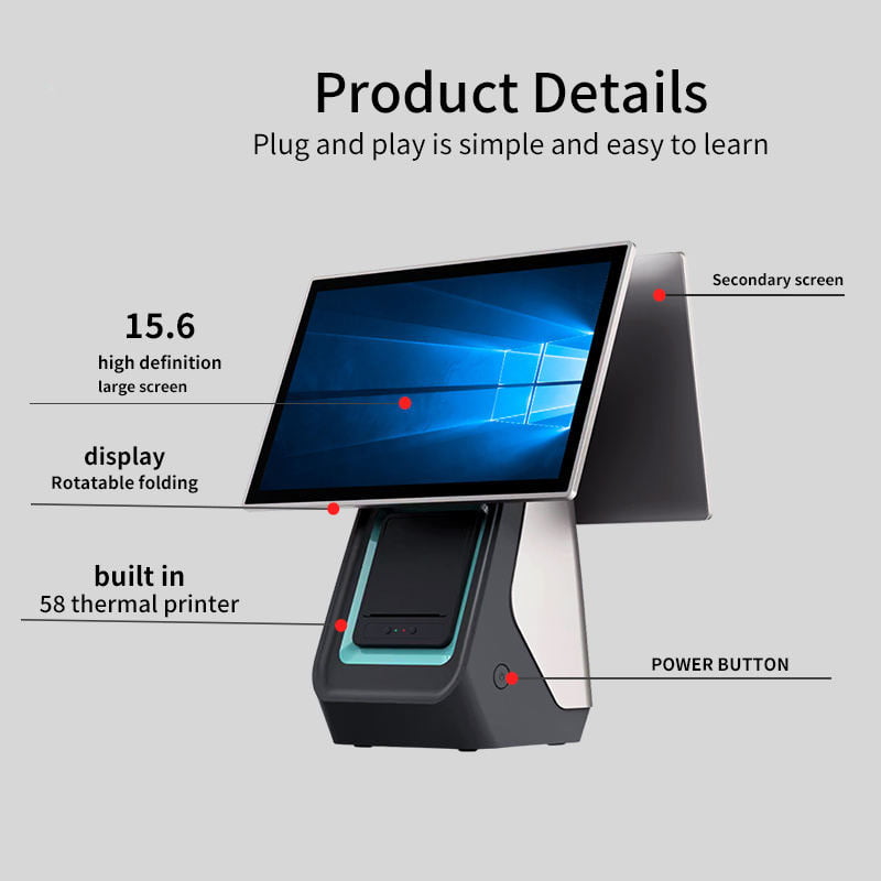 SN-W50 15.6″ Touch Screen POS Terminal with Printer introduct