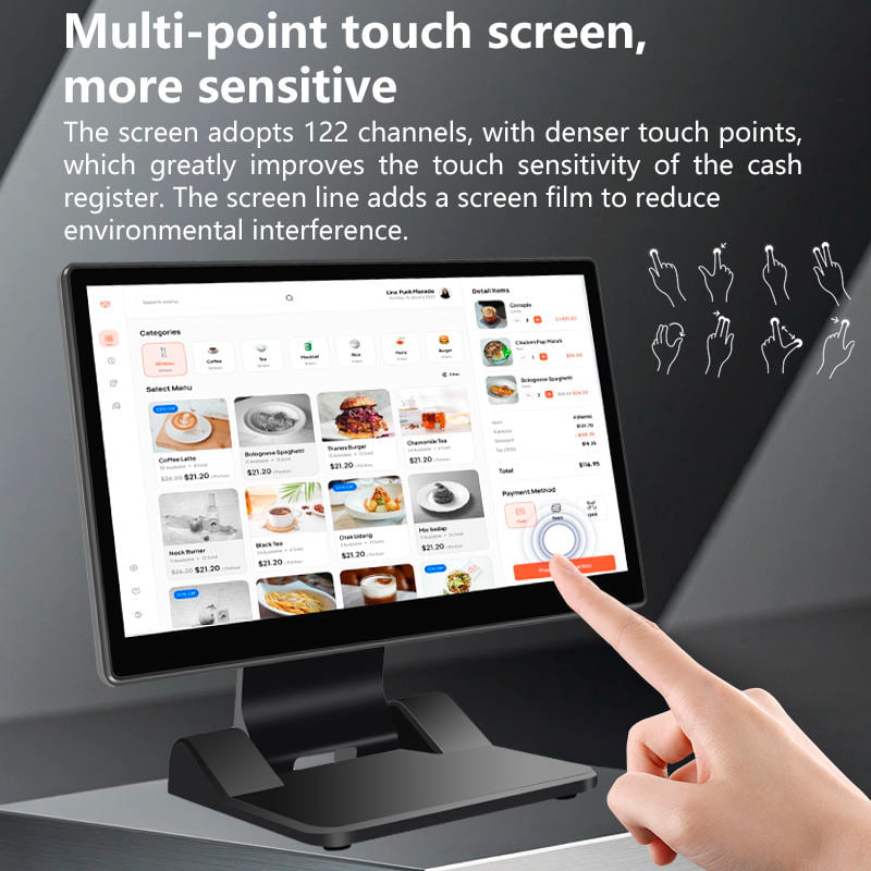 SN-F20 Foldable Aluminum 15.6" POS Terminal touch screen