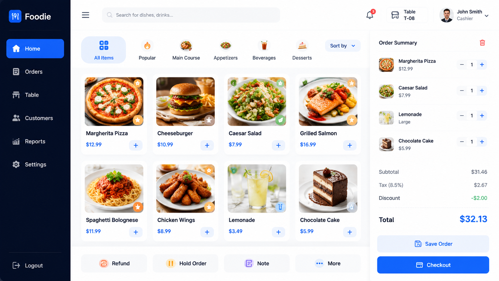Primary POS Screen