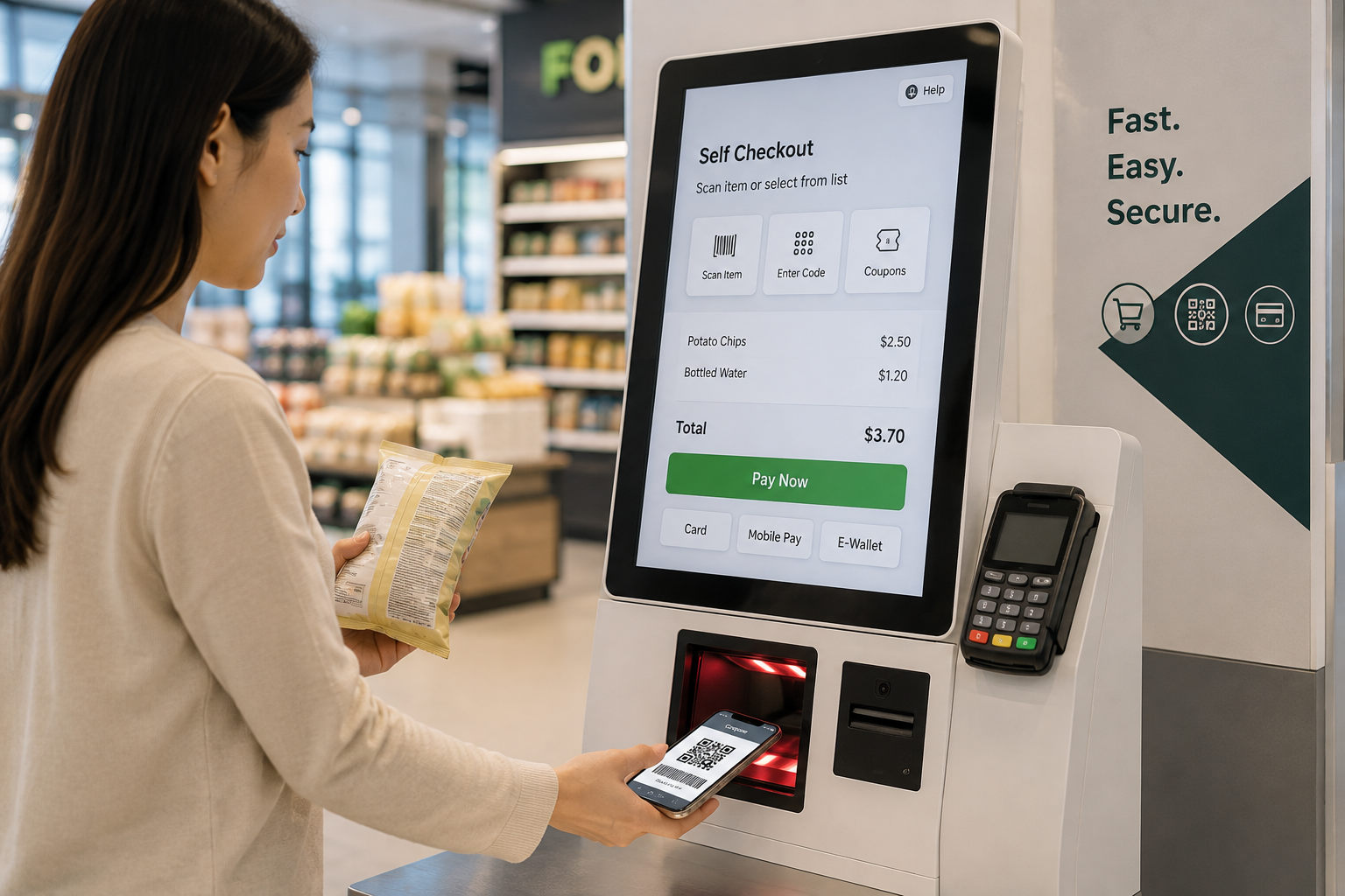 Self-Service Kiosks and Self-Checkout