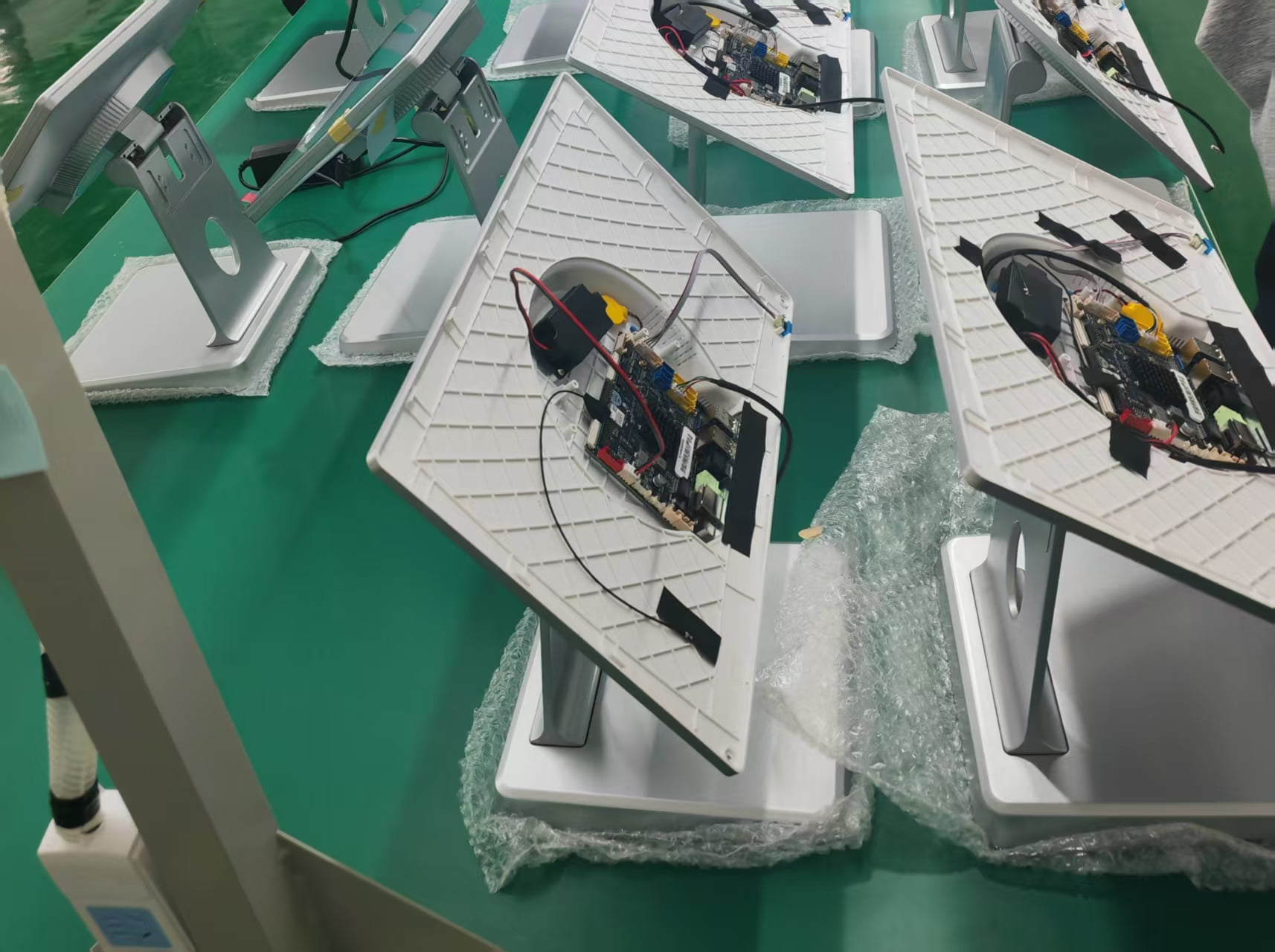 Precision screen lamination for touch screen POS terminals.