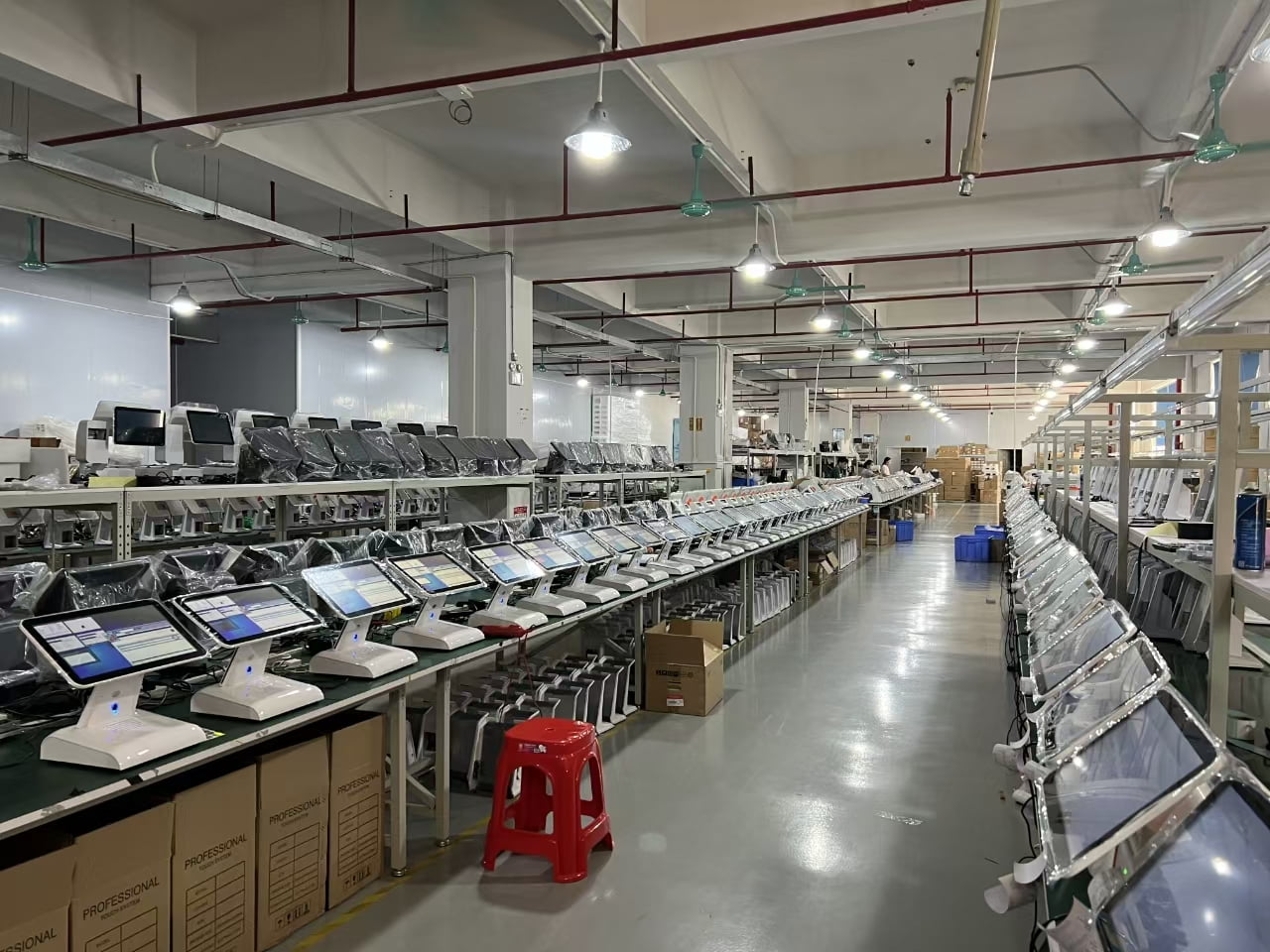 Rigorous POS hardware testing processes are executed in our dust-free workshop.